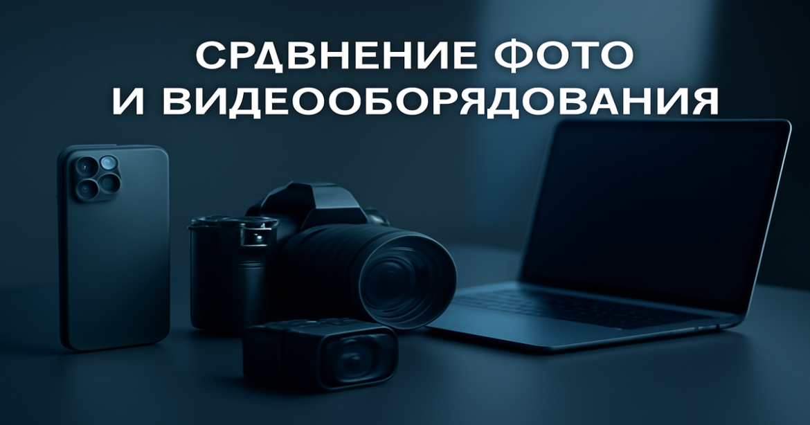 A professional image illustrating a comparison of фото и видеооборудования for bloggers.